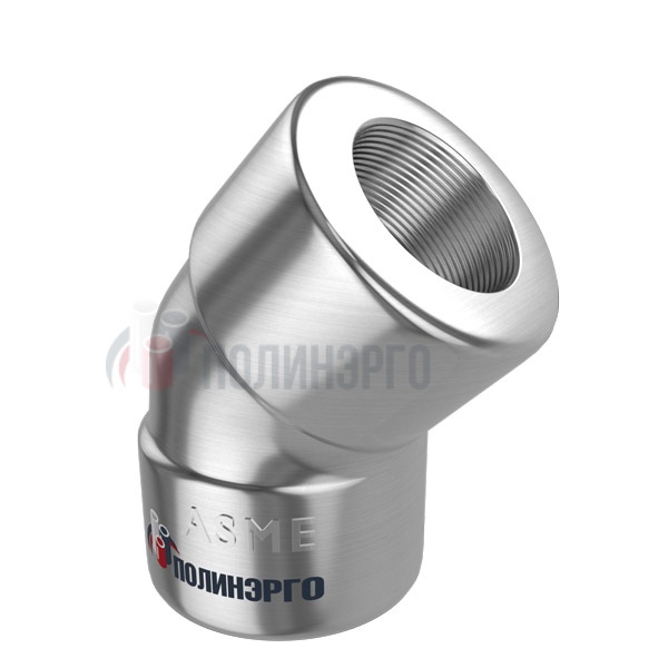 Каталог Отвод резьбовой нержавеющий 45° 2" CL3000 NPT-F ASME B16.11