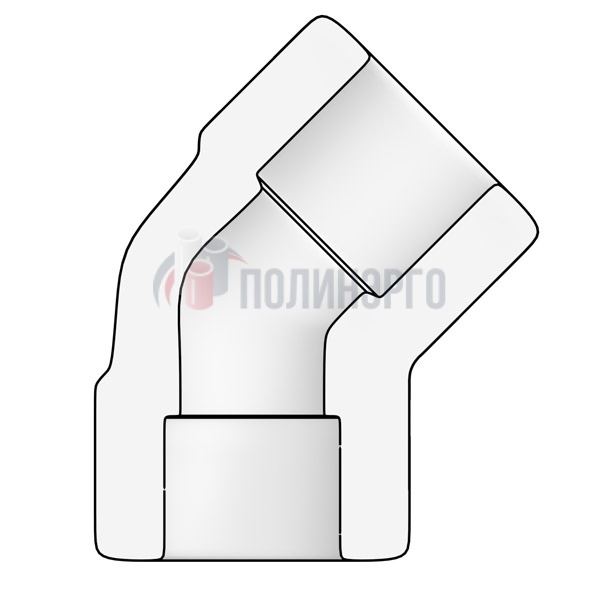  Отвод нержавеющий 45° 3" SCH 30 (88,9х4,78) (R=5D) BW ASME B16.9 - фото 2